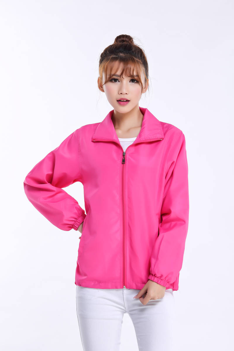 601#220g peach long-sleeved windbreaker jacket