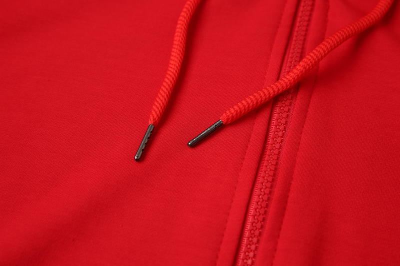 207# 350g spandex four-way stretch hooded zipper sweatshirt thin