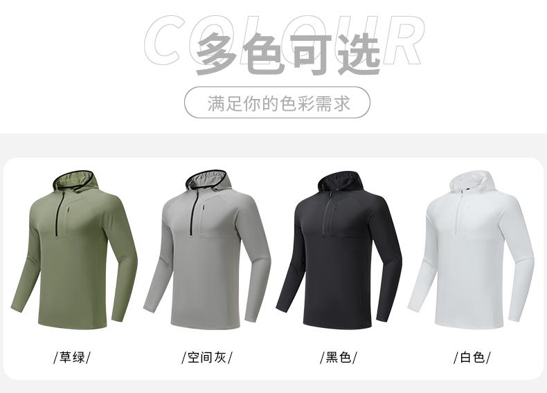 B98# Men half-length long sleeve T-shirt long sleeve jacket