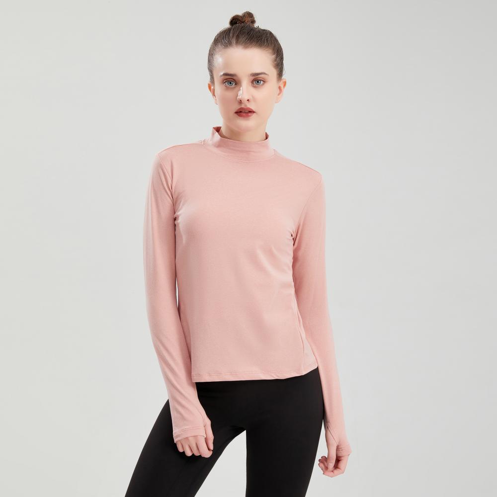 307# Women long-sleeved fitness tops T-shirts long sleeves round neck