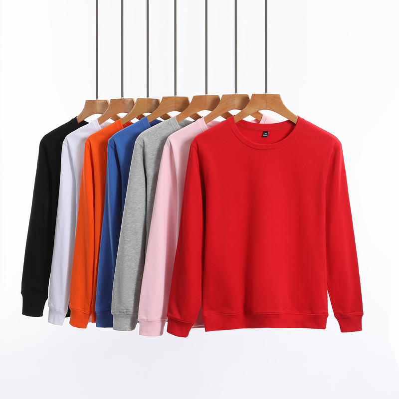 1902# 350g Australian cotton fashion round neck sweatshirt (82% cotton + 18% polyester fiber) thin version