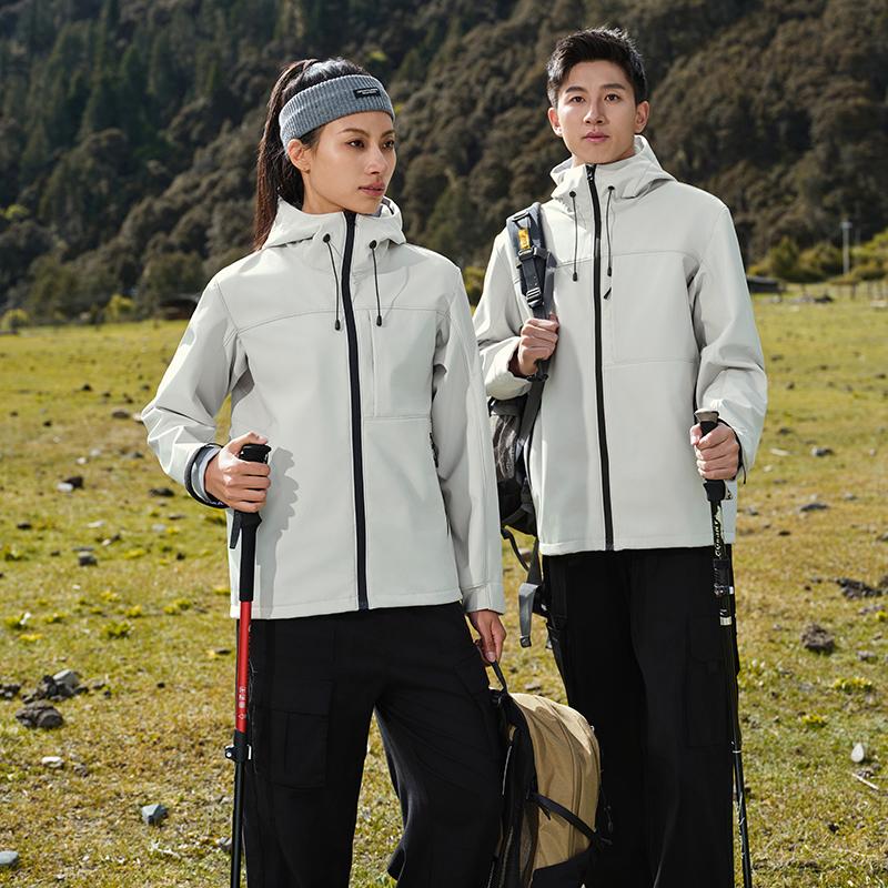 K-2406K Four-sided elastic composite polar fleece soft shell jacket