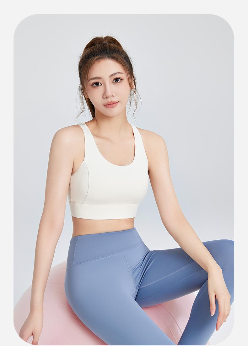 JYJN035-Nylon Hole-Feeling Button Bra Sportswear Yoga Wear for Women