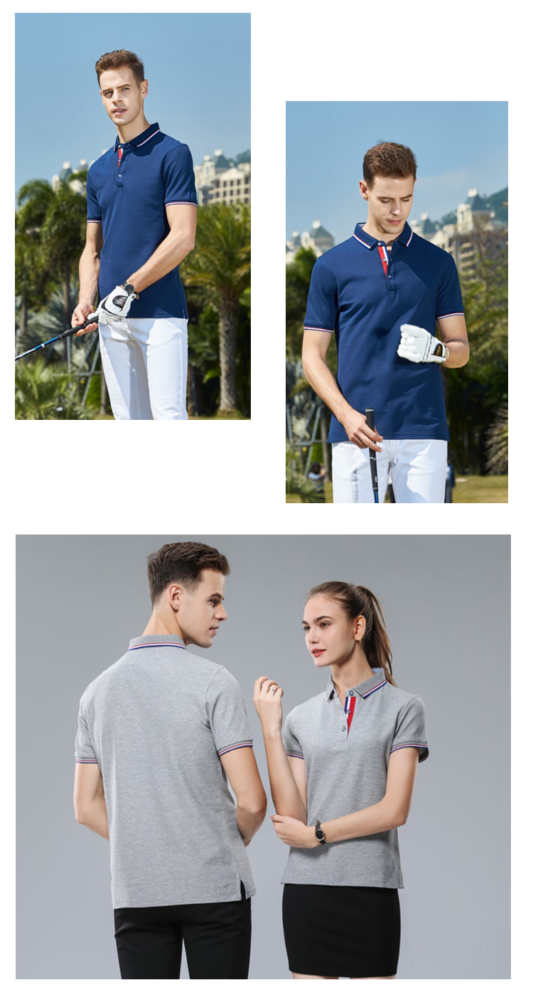 230g 40pcs pique group lapel short-sleeved POLO shirt men S02-9988 men