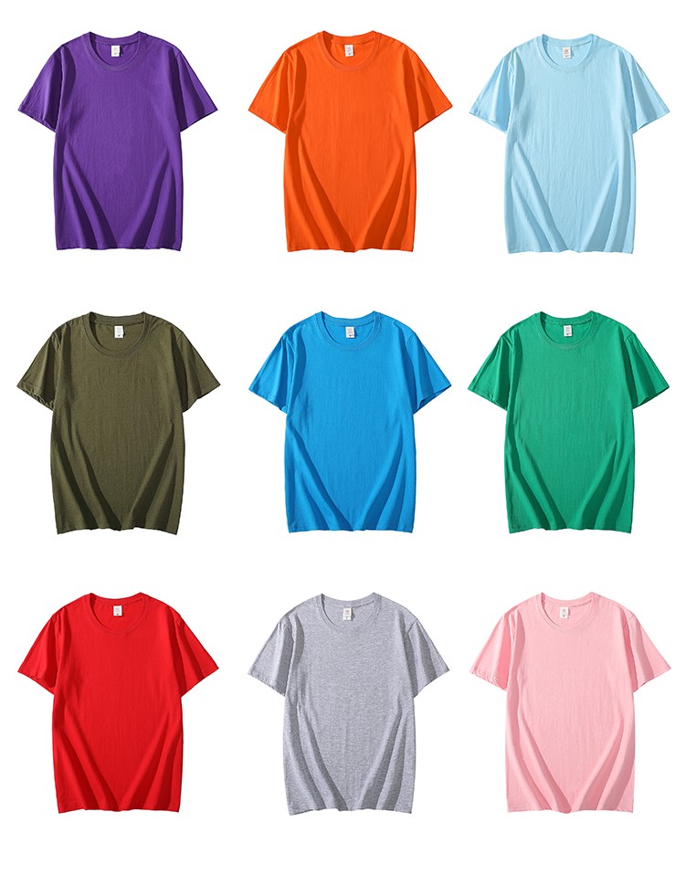 180g-200g combed compact siro spun cotton round neck T-shirt BC1-896