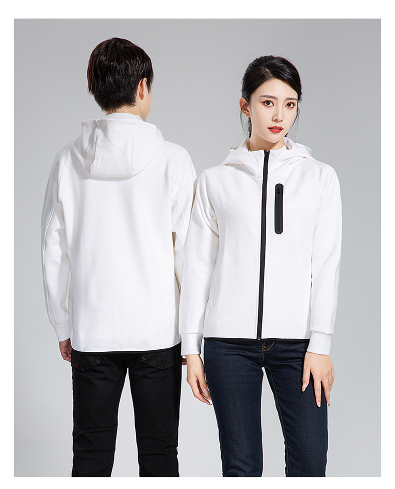 Cotton hooded zip-up sweatshirt H28-1856S