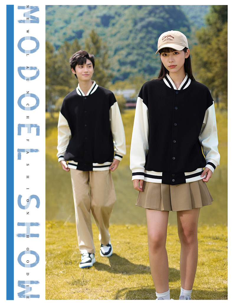 New oxygen cotton drop shoulder couple baseball uniform GT3-8808