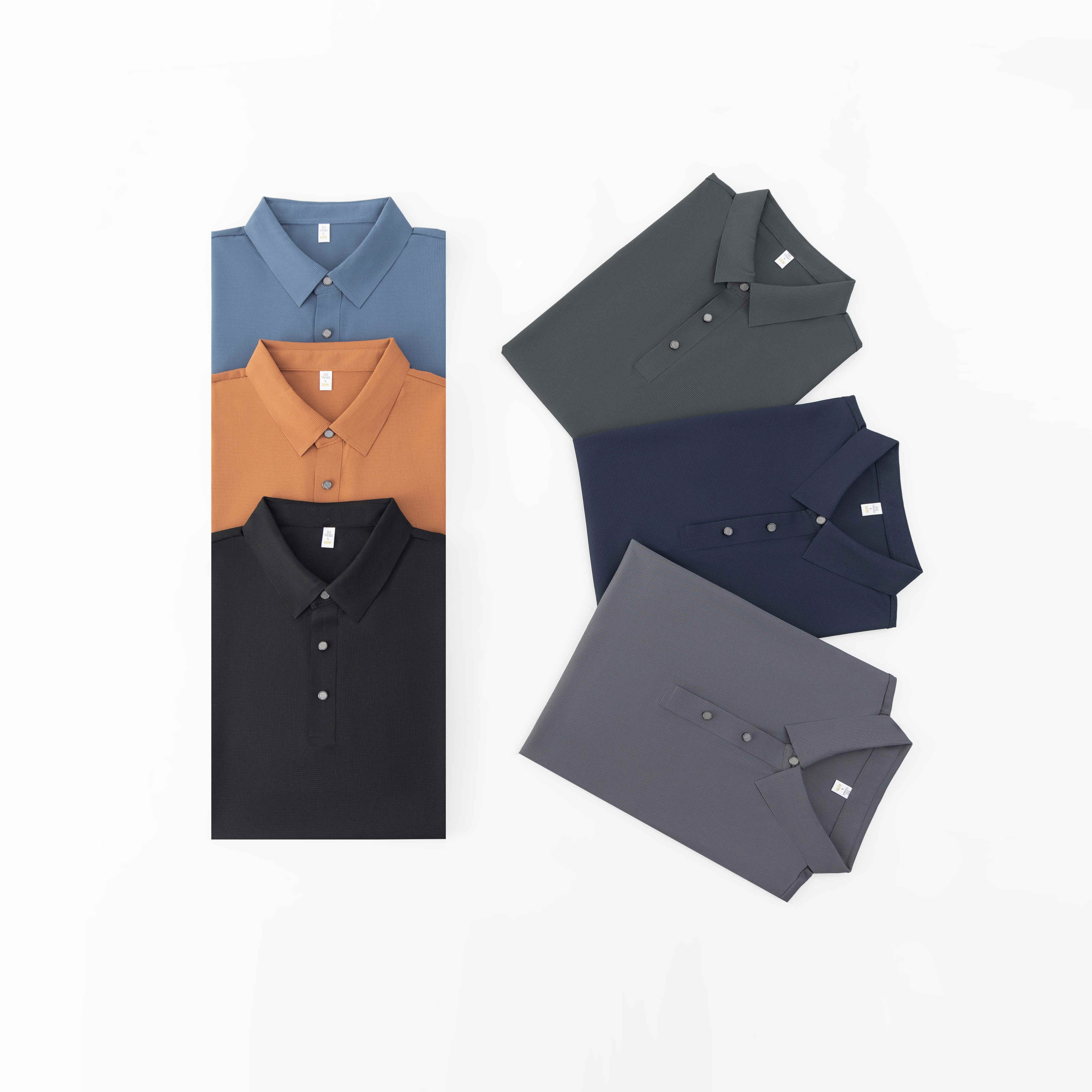 190g waffle lapel short-sleeved polo shirt universal GJ34-569