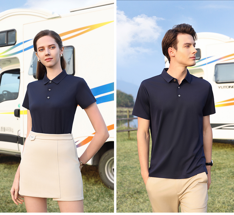 200g 200 seamless lapel short-sleeved POLO shirt GJ32-50359