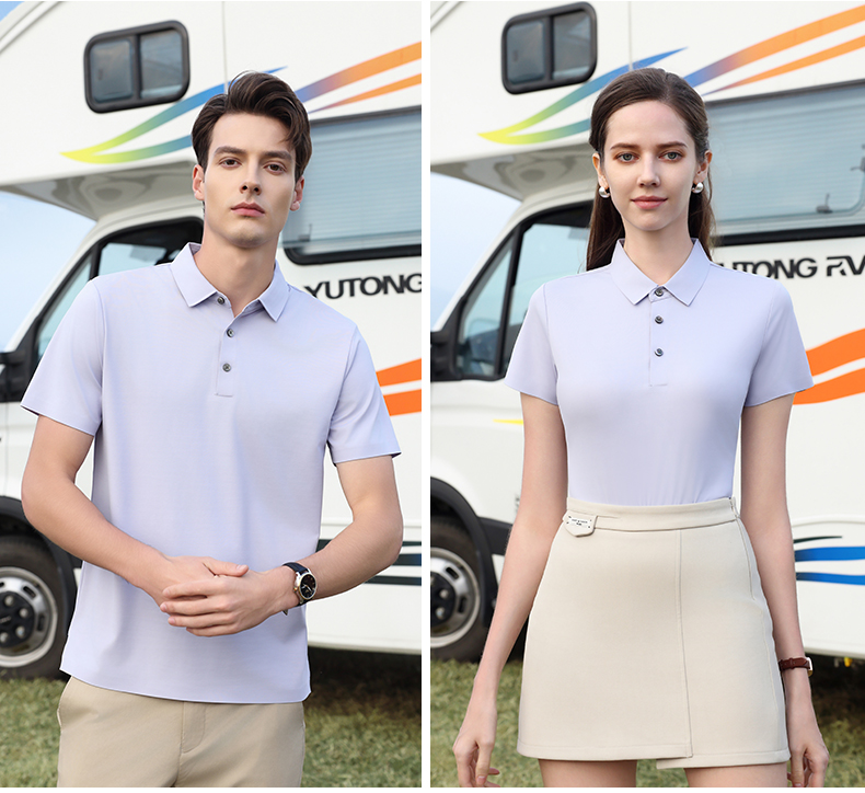 200g 200 seamless lapel short-sleeved POLO shirt GJ32-50359