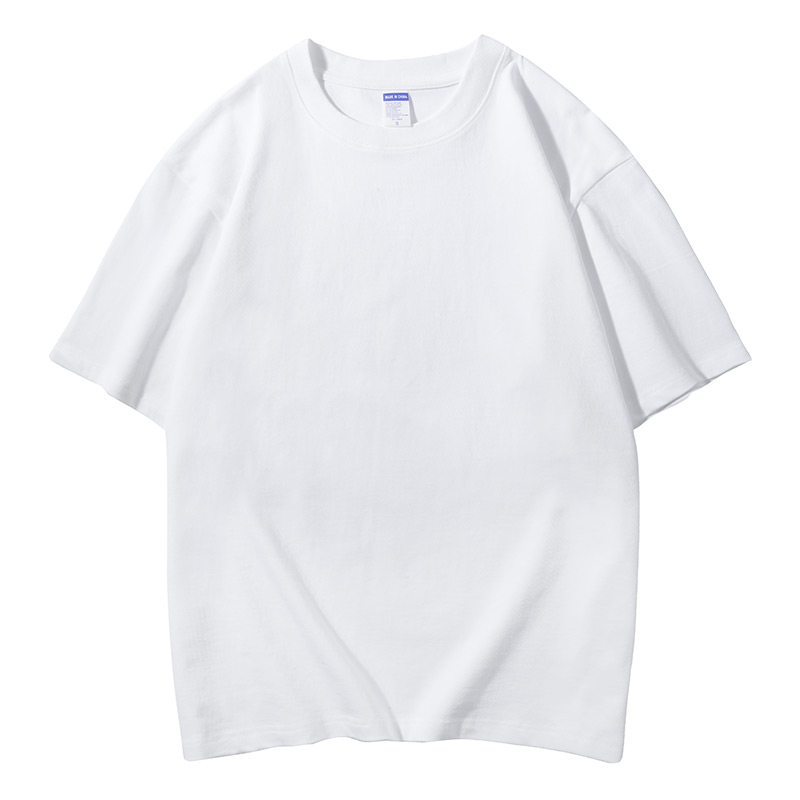 300g heavyweight drop shoulder pure cotton round neck short sleeves YZ01-A9