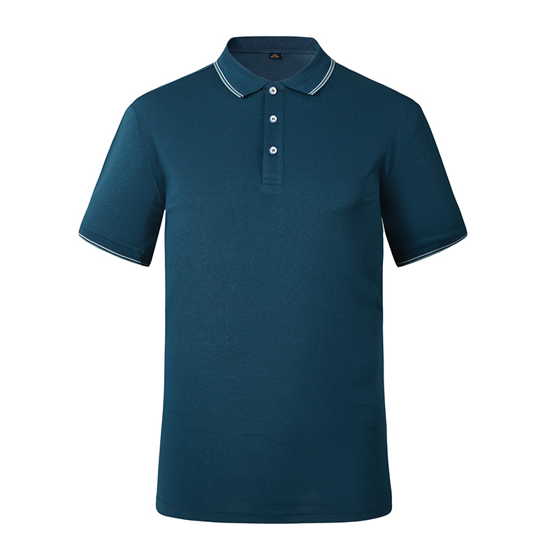 180g fine cotton short-sleeved lapel polo shirt L18-6688