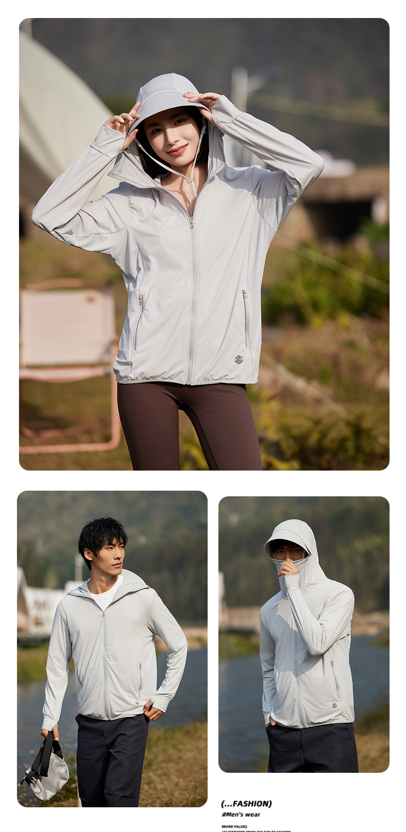 Lightweight and breathable technology couple ice silk sun protection clothing female model KN-2366