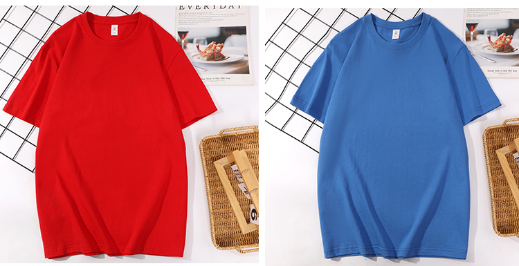 210g fashion cotton short-sleeved T-shirt GJ66-8822 short-sleeved 210g double yarn