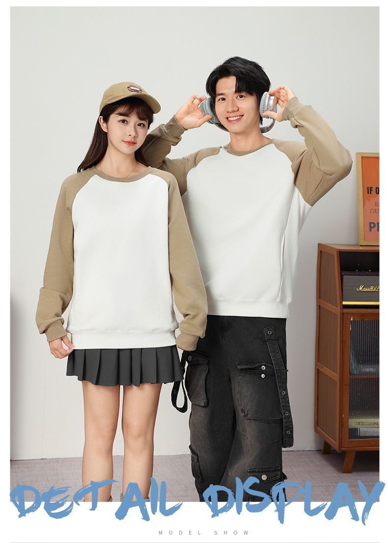 400g high-quality macaron raglan round neck sweatshirt for adults YZ03-9977