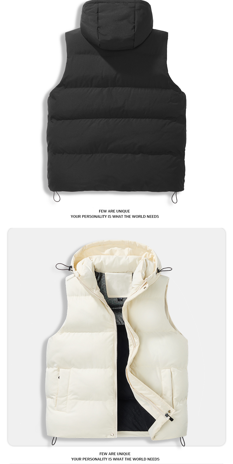 Fashionable brand OVERSIZE zipper vest KC1-777