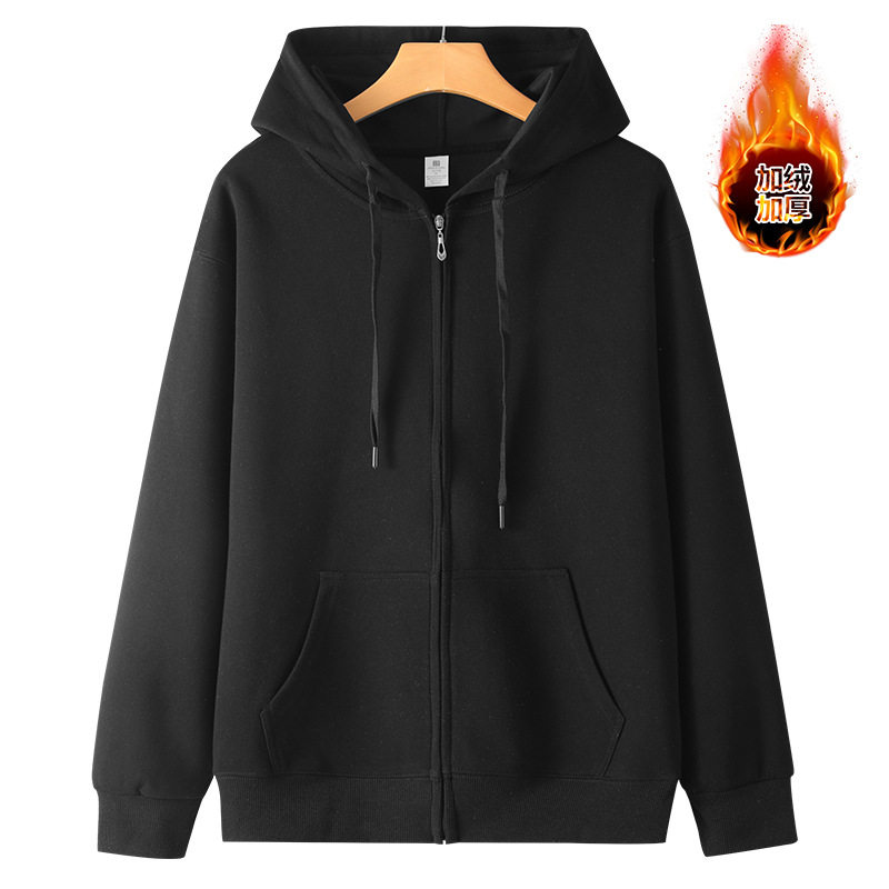 Casual fleece hooded zipper sweatshirt BC4-HM-59