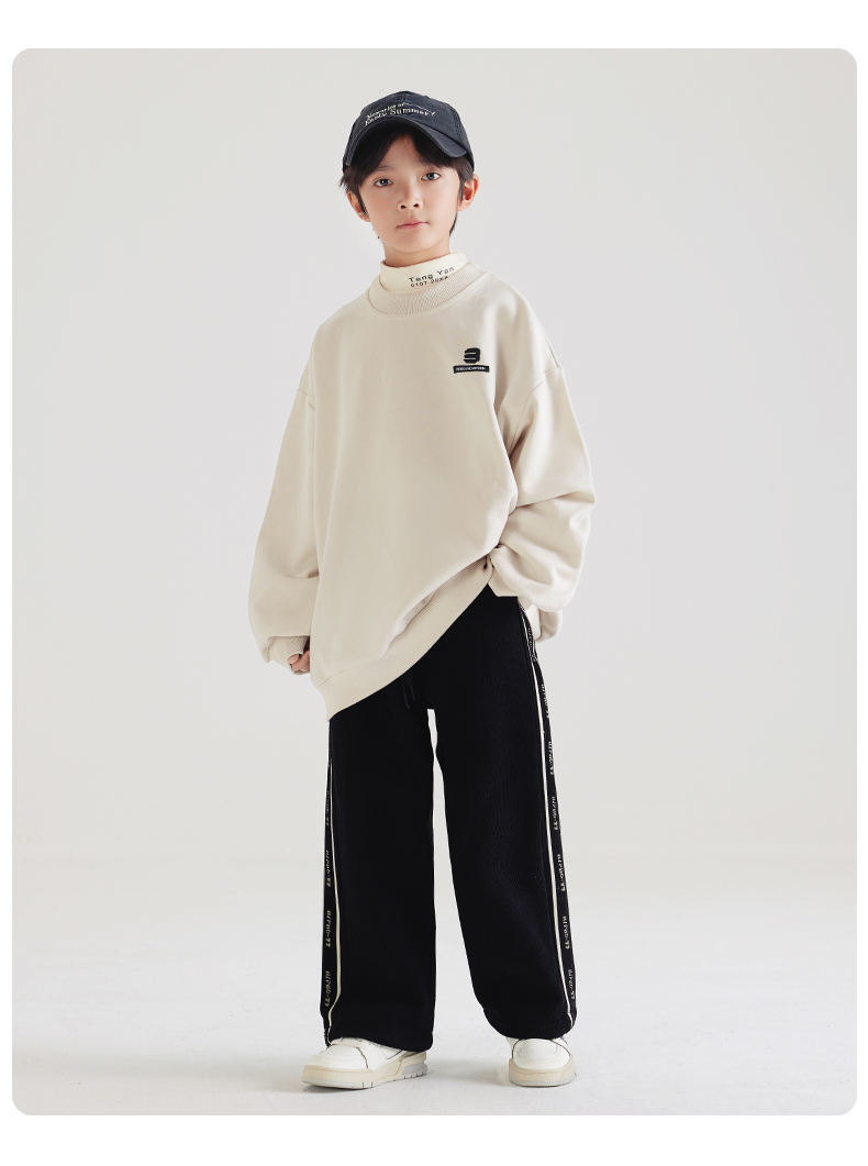 Children wear plus velvet ribbon corduroy sweatpants 220-BD1674