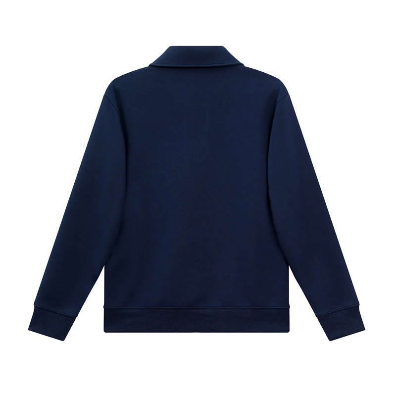 380g combed brushed contrast color half zip stand collar sweatshirt G21-U-X45016