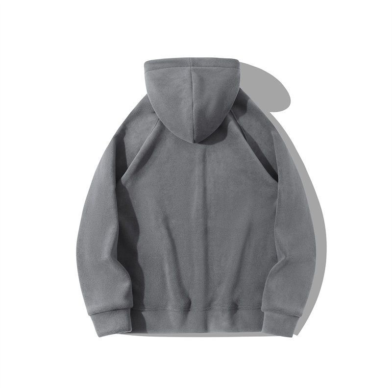 600g heavyweight warm double-sided fleece button hooded sweatshirt G21-U-XD068