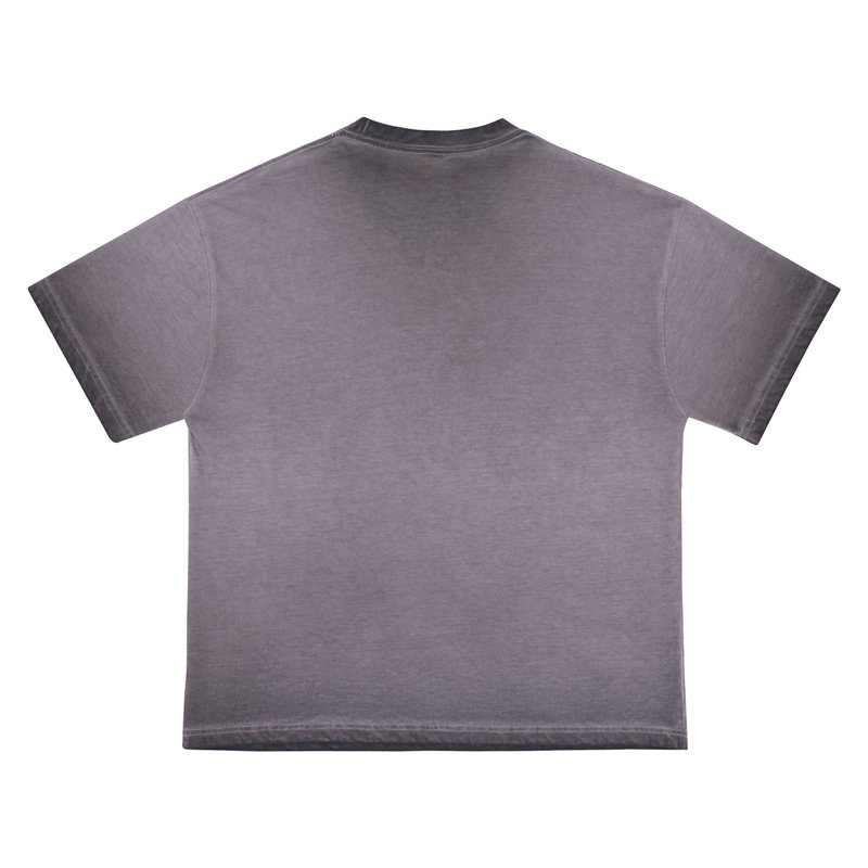 230G heavyweight vintage washed cotton dirty wash T-shirt L06-dirty wash