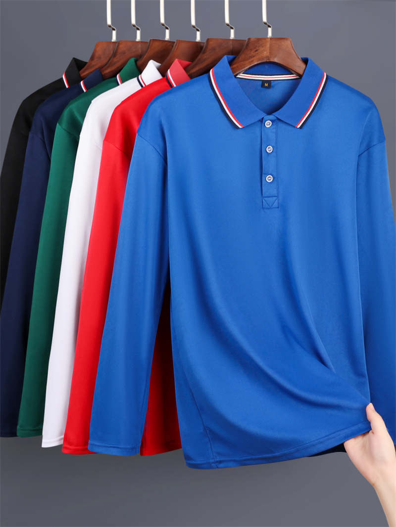 190g color collar business lapel long sleeve POLO shirt G17-A699