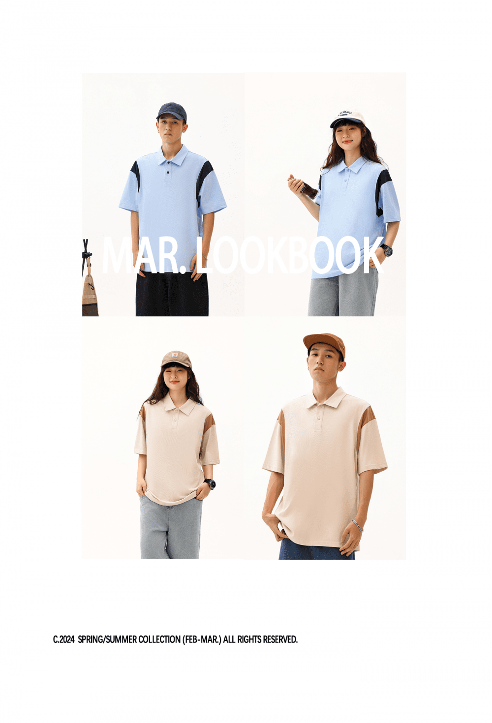 2401#32 double yarn color matching POLO shirt Polo short sleeve lapel