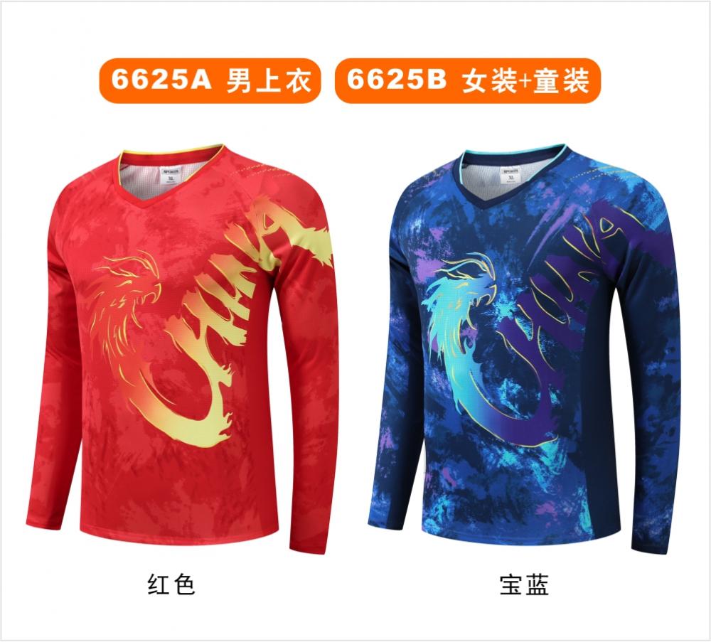 6625# Table tennis, badminton and volleyball competition uniform long sleeve sportswear badminton uniform