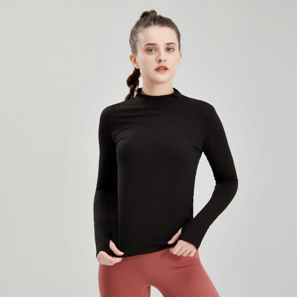 307# Women long-sleeved fitness tops T-shirts long sleeves round neck