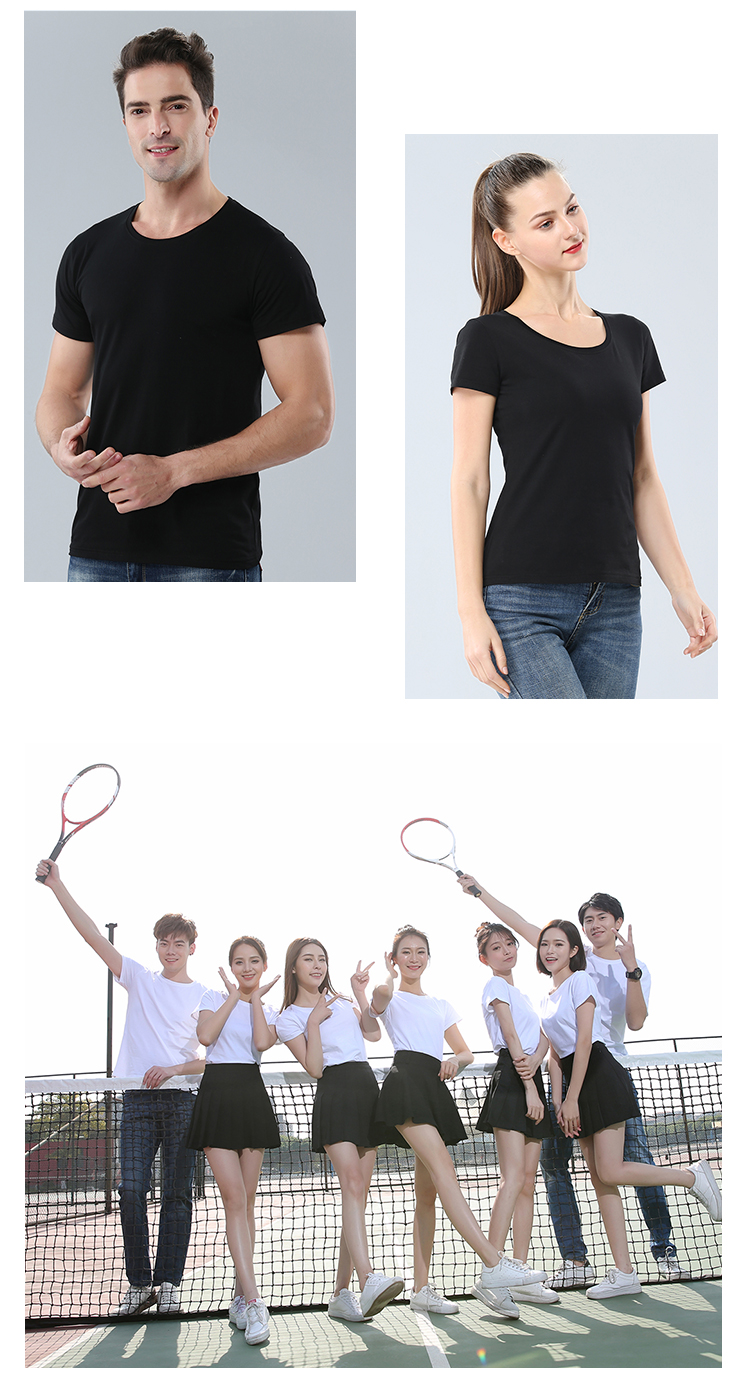 220g 32 combed cotton round neck short sleeve T-shirt universal C01-8303