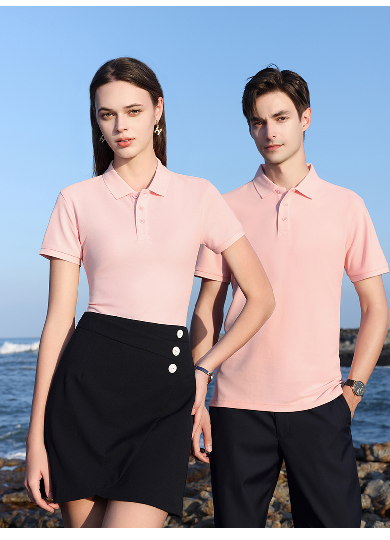 200g 40s combed long-staple cotton lapel short-sleeved POLO shirt universal style H16-8899