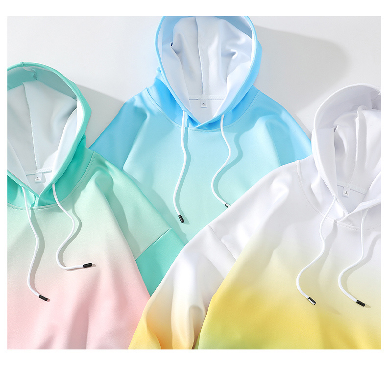 Gradient tie-dye hooded sweatshirt couple pullover sweatshirt A2-GF-W02