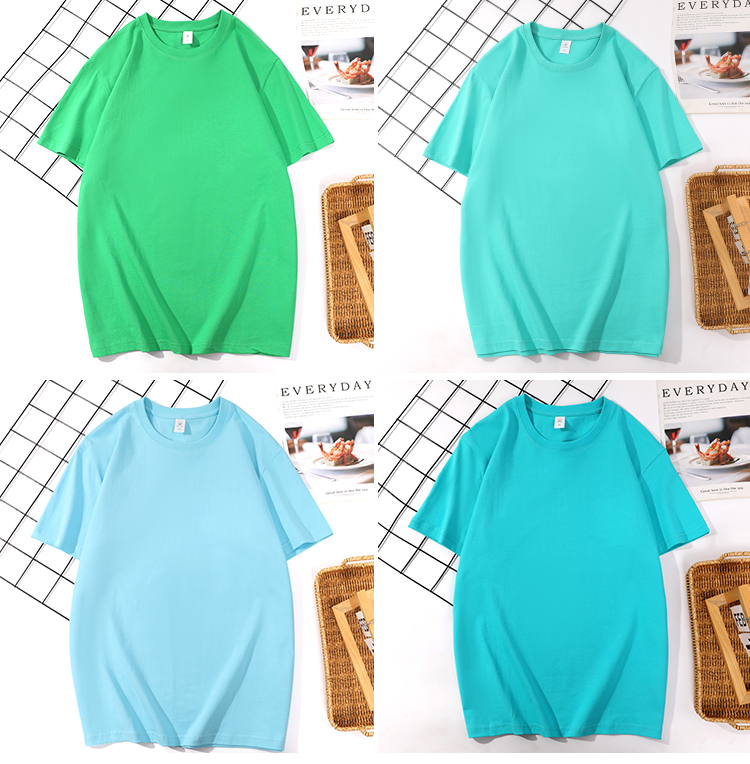 210g fashion cotton short-sleeved T-shirt GJ66-8822 short-sleeved 210g double yarn