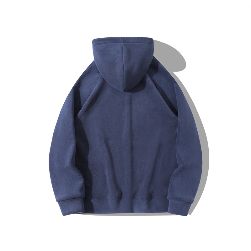 600g heavyweight warm double-sided fleece button hooded sweatshirt G21-U-XD068