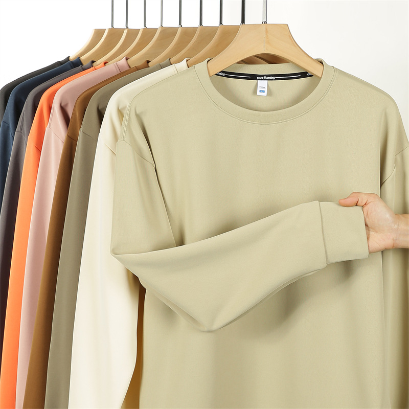 300g air layer healthy double-sided fabric drop shoulder round neck sweatshirt W03-S9008