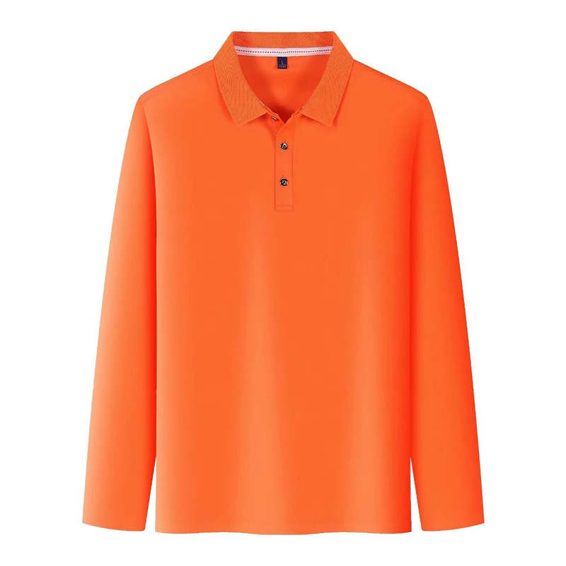 190g solid color quick-drying lapel long-sleeved POLO shirt G17-308