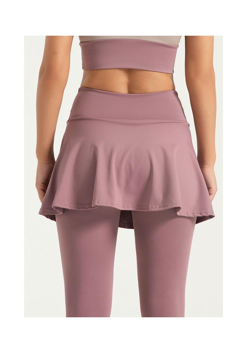 Womens JYMK033-Peach color matching short skirt and trousers sportswear yoga wear