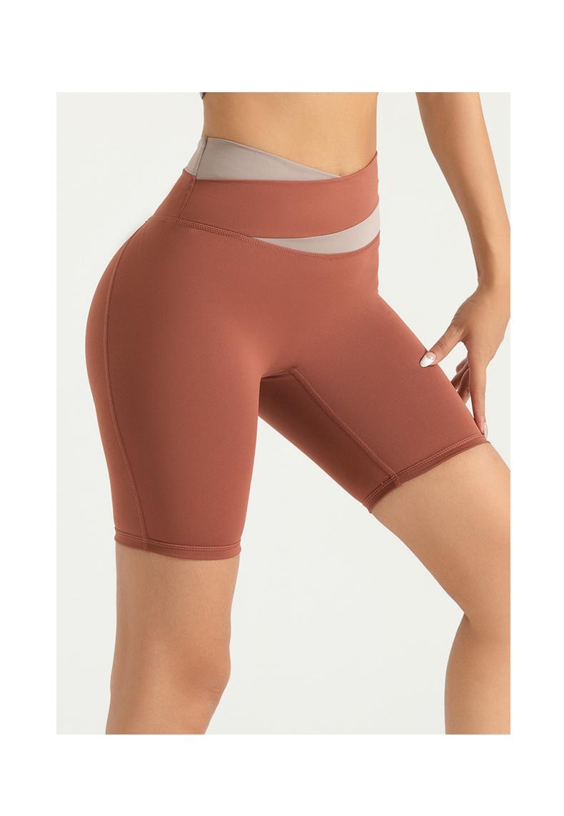 JYMA003-Peach color matching shorts sportswear yoga wear