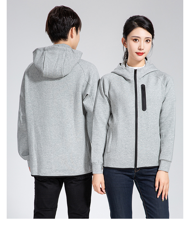 Cotton hooded zip-up sweatshirt H28-1856S