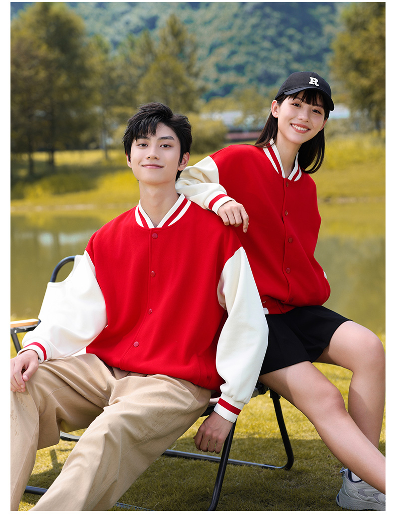 New oxygen cotton drop shoulder couple baseball uniform GT3-8808