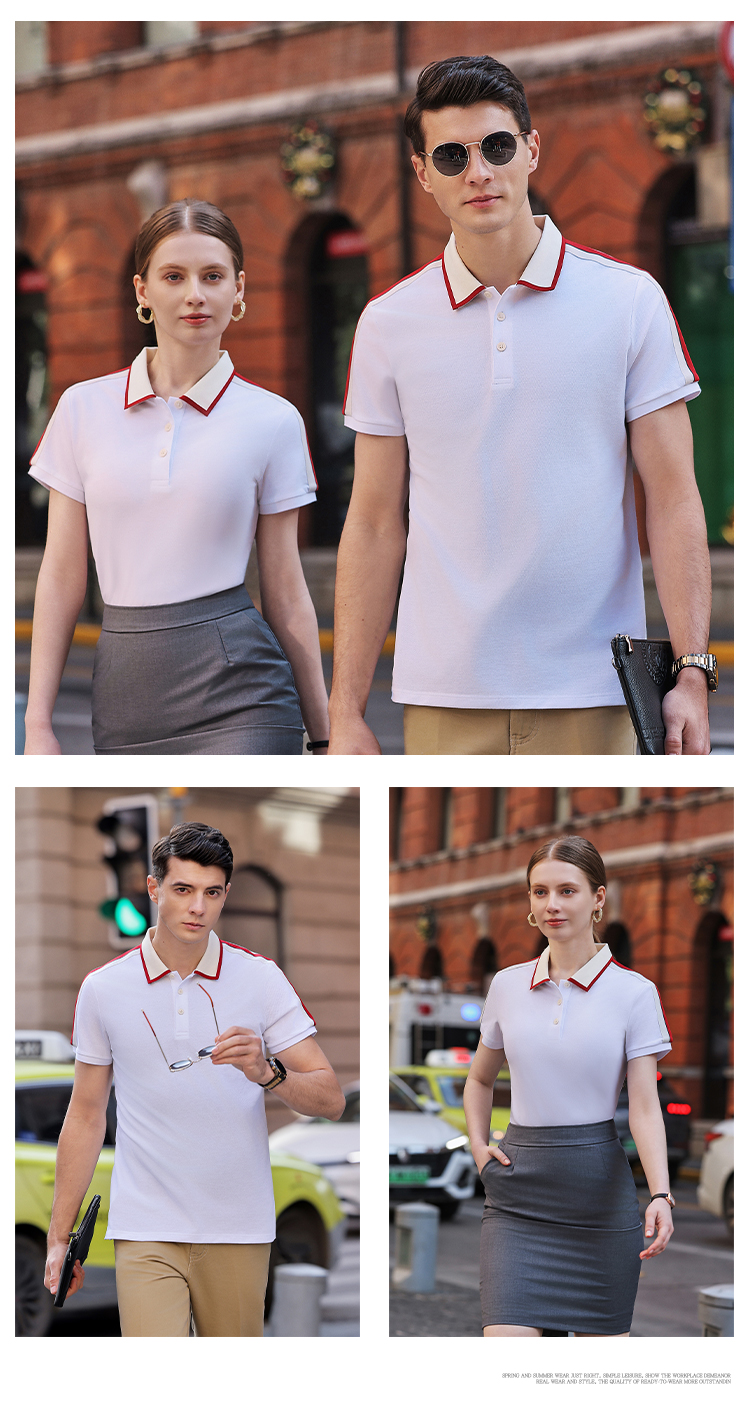 220G pure cotton double mercerized lapel short-sleeved POLO shirt 72-M9