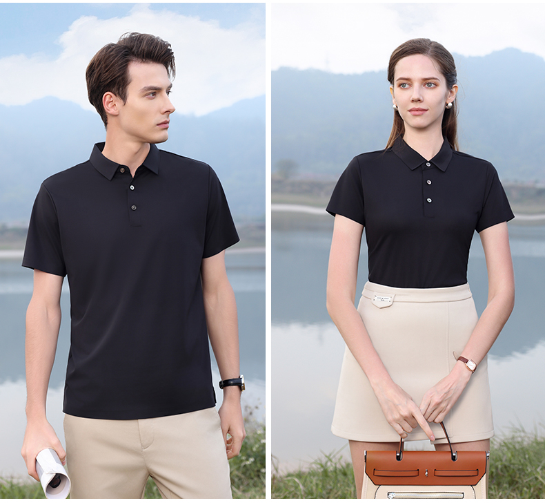 200g 200 seamless lapel short-sleeved POLO shirt GJ32-50359