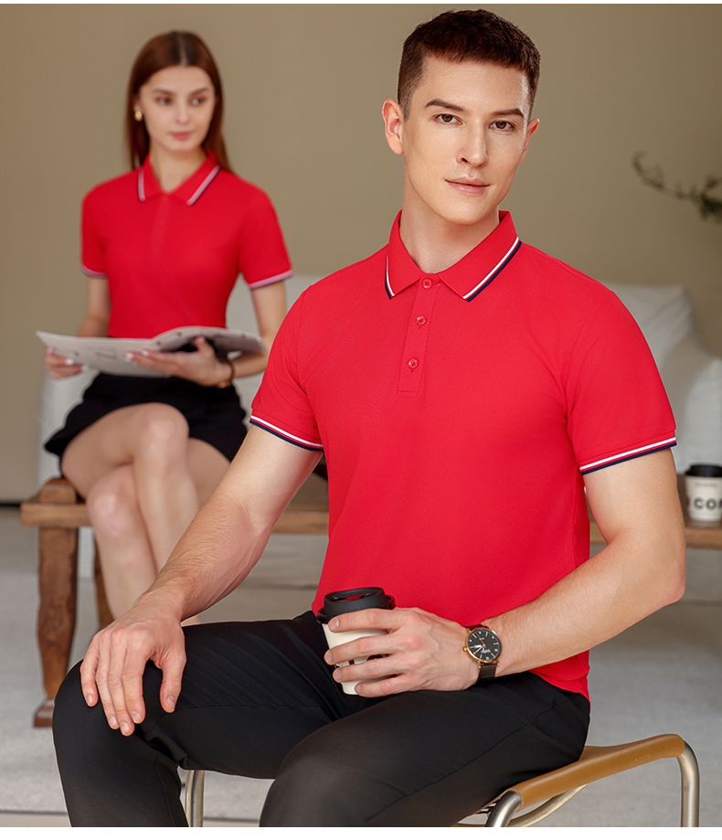 190g color collar short sleeve polo shirt YZ03-KW2208