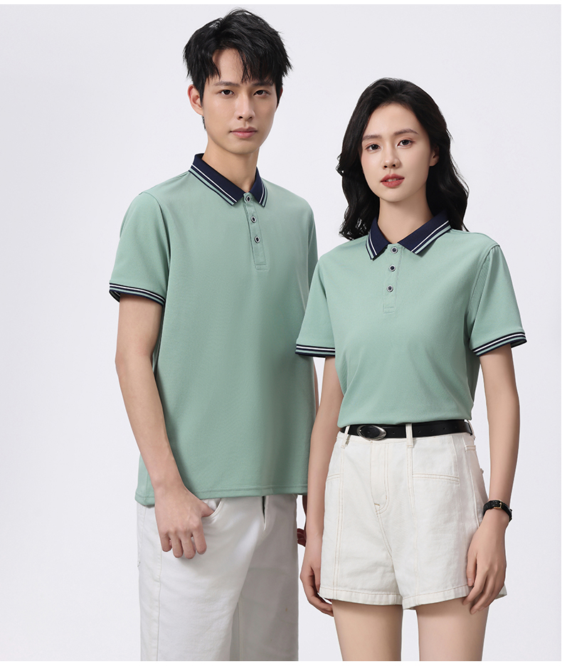 Colored Lapel Short Sleeve POLO Shirt SNS-6633