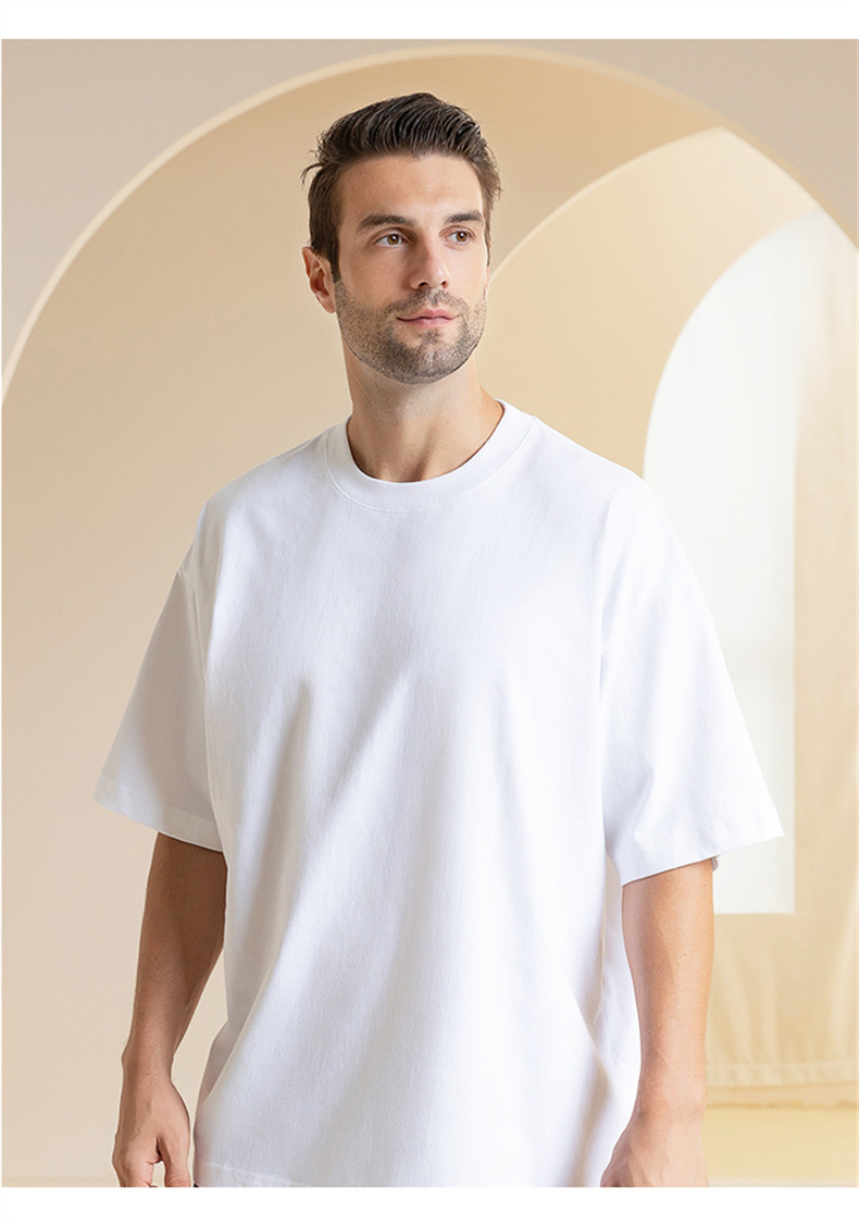 300g American heavy solid color round neck T-shirt BC8-300