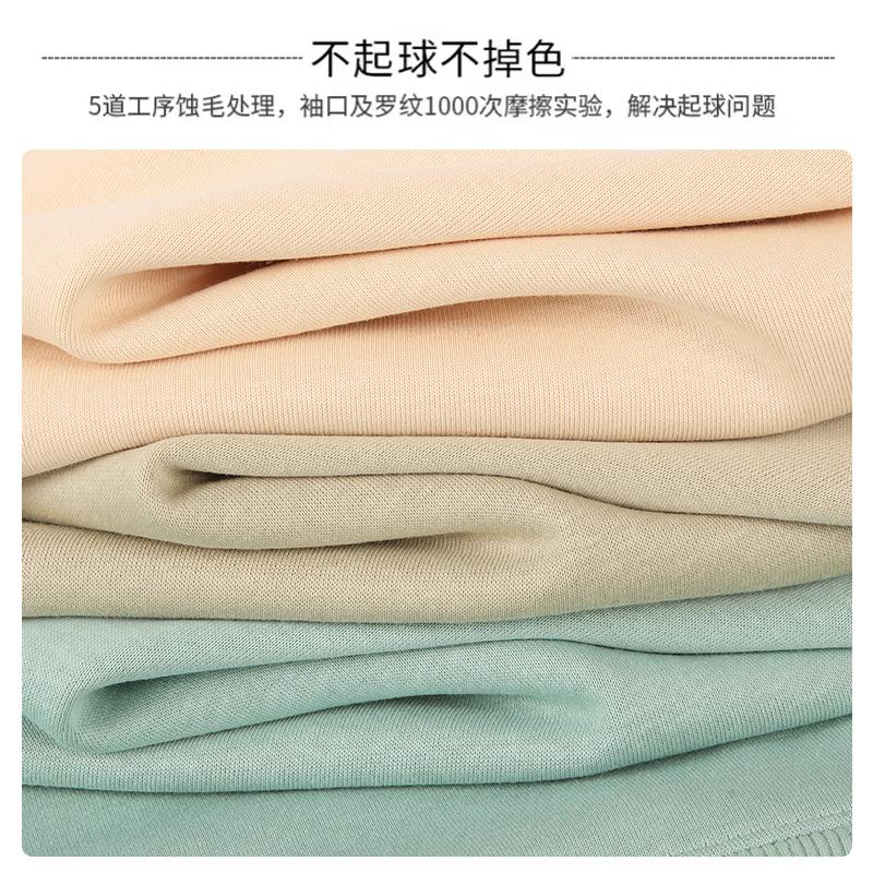 Chinese cotton plus velvet straight shoulder round neck sweatshirt GJ25-A7013