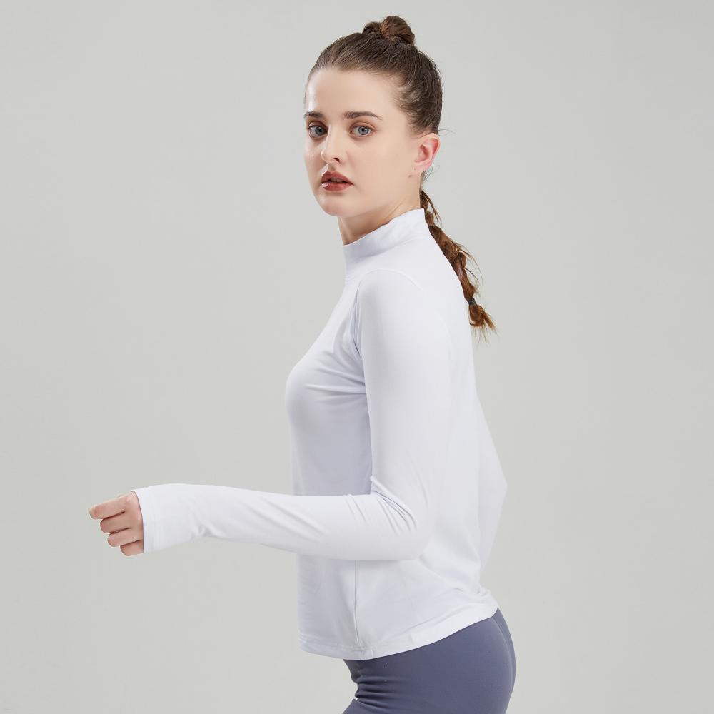 307# Women long-sleeved fitness tops T-shirts long sleeves round neck