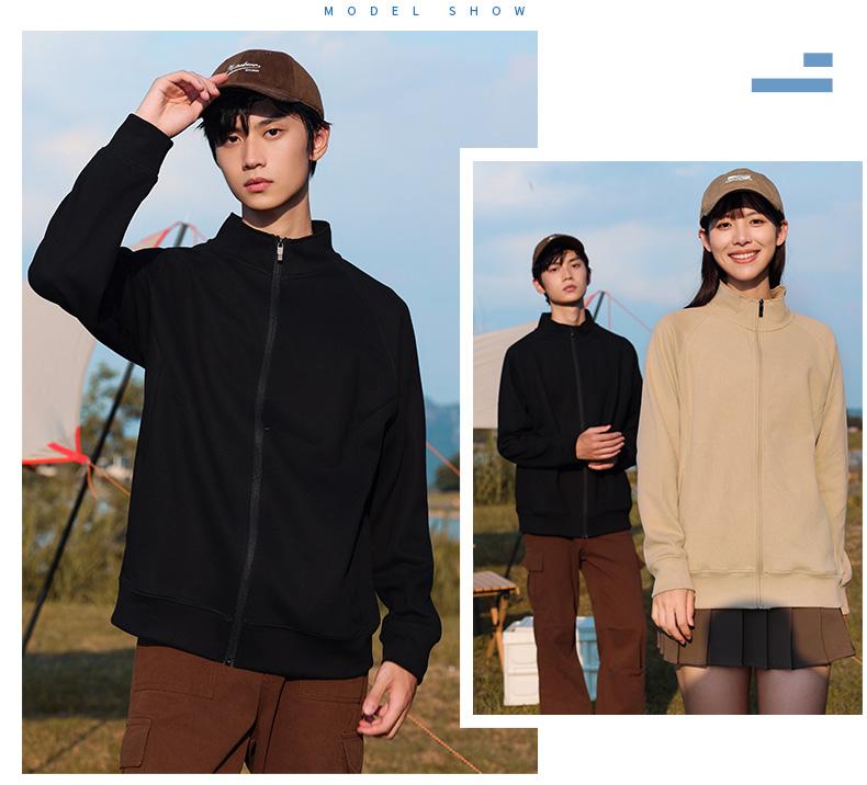 8803 Thin New Oxygen Cotton Stand Collar Zipper Sweatshirt