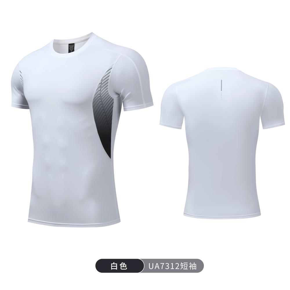 UA7312# Men tight short sleeves sports short sleeves short sleeves round neck