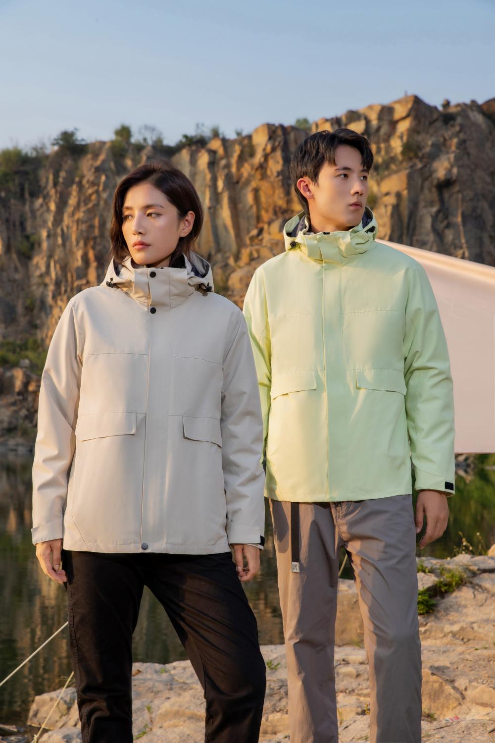 1866#3-in-1/small Oxford anti-hanging and anti-wrinkle soft liner/three-proof jacket//YKK zipper